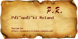 Püspöki Roland névjegykártya